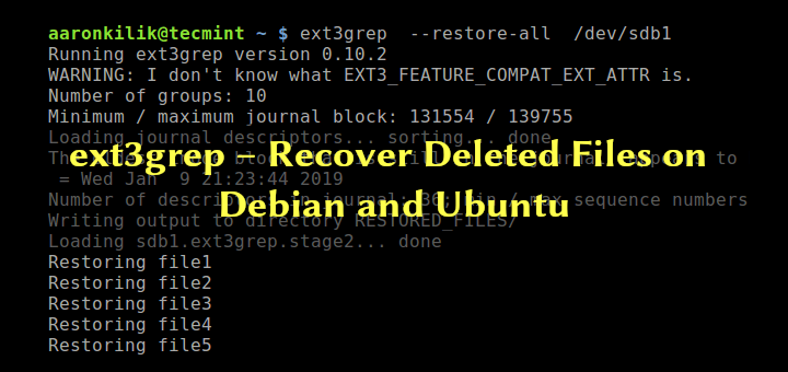 ext3grep – Recover Deleted Files on Debian and Ubuntu