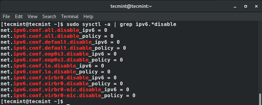 Check IPv6 Support in RHEL 8