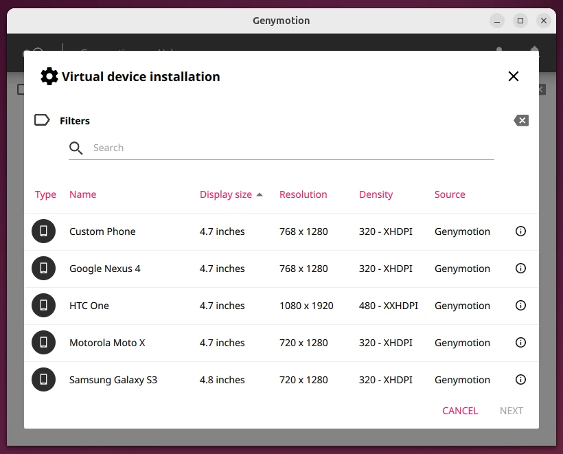 Virtual Device Installation